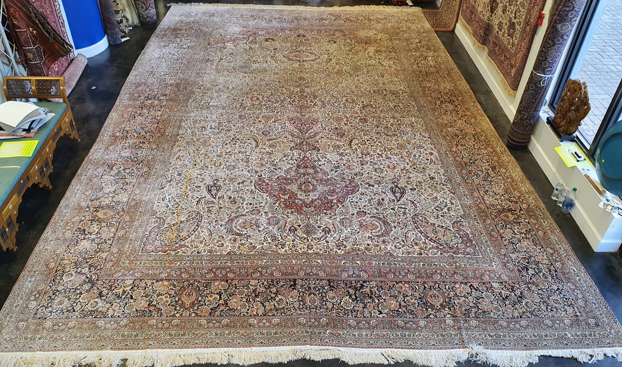 Vintage Sino Hereke handmade rug