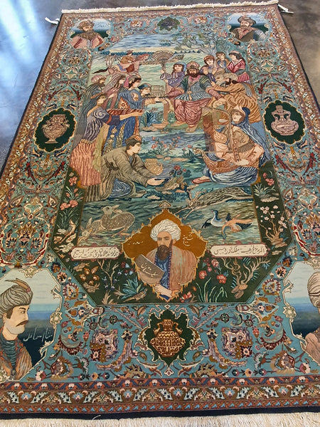 persian tabriz tableau illustration pictorial