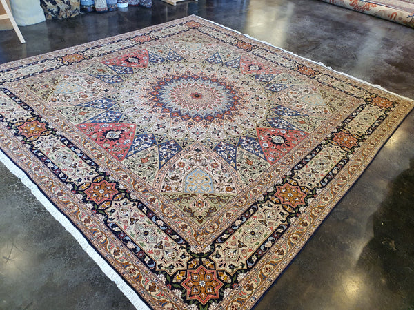 square persian tabriz mahi rug