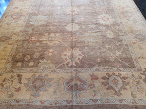 turkish oushak beige rug handmade