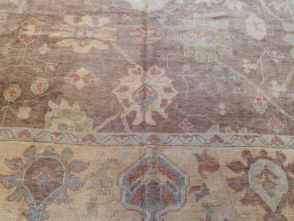 beige oushak rug for sale decorative