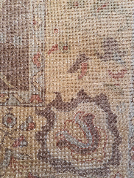 turkish oushak knots per inch rug