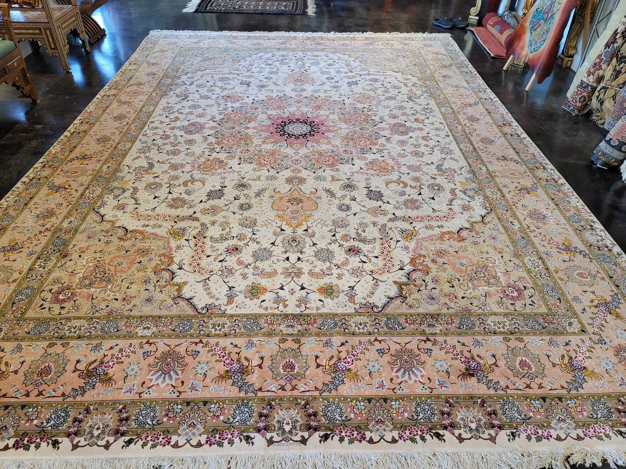 handmade persian tabriz area rug