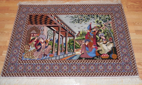 persian isfahan pictorial rug