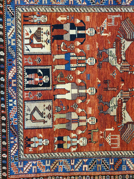 shirvan rug design home decor red blue
