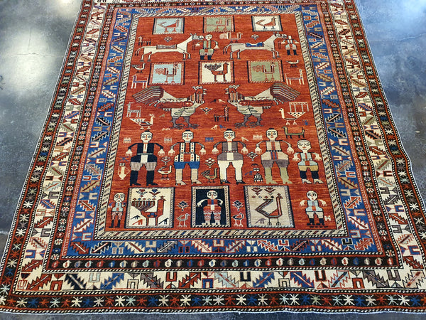 Decorative shirvan carpet pattern