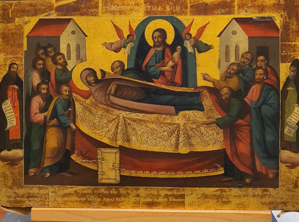 Russian Icon: The Feast of the Dormition
