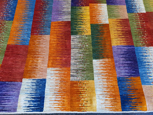 rainbow colored persian rug