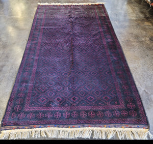 Antique Tribal Persian Turkmen rug purple mauve blue colors