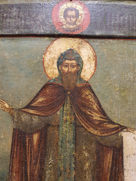 monastic saint 18th century religious icon for sale